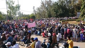 Protest against the military coup